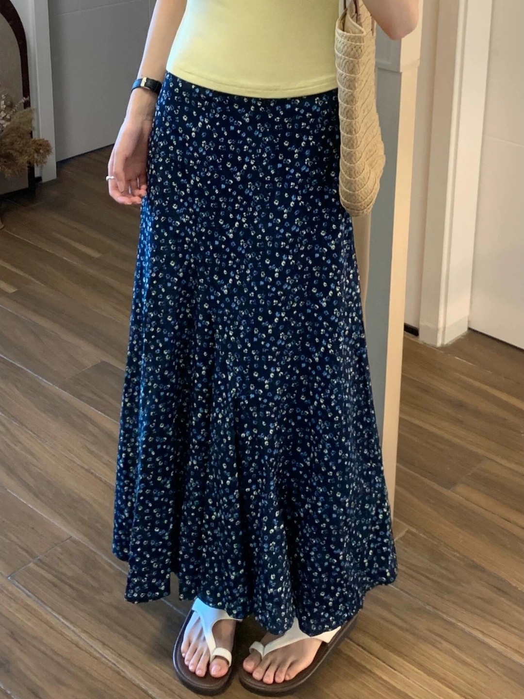 plus Size Floral Print A-Line  - Midi Skirt Floral recension och pris