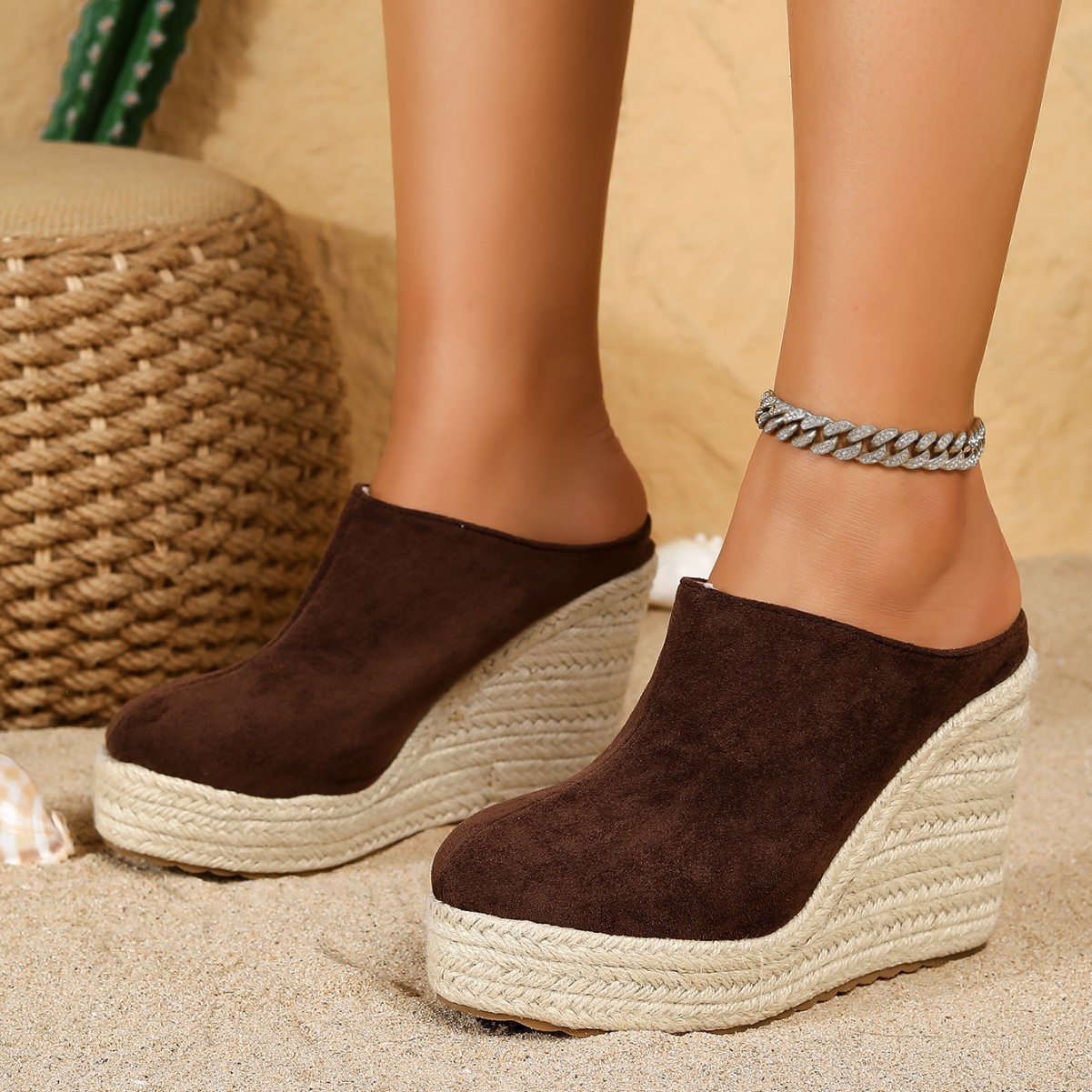RYAMAG Comfortable Wedge Mules - Wedge Espadrille Women recension och pris