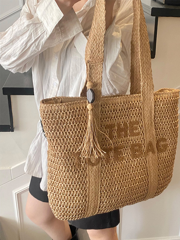 Summer Beach Vacation Large Ca - Crochet Bag Raffia recension och pris