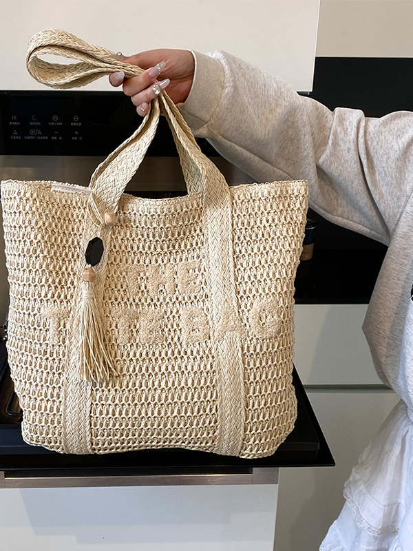 Summer Beach Vacation Large Ca - Crochet Bag Raffia recension och pris