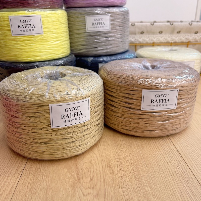 250g/pcs Thin Flat Raffia Yarn - Crochet Bag Raffia recension och pris
