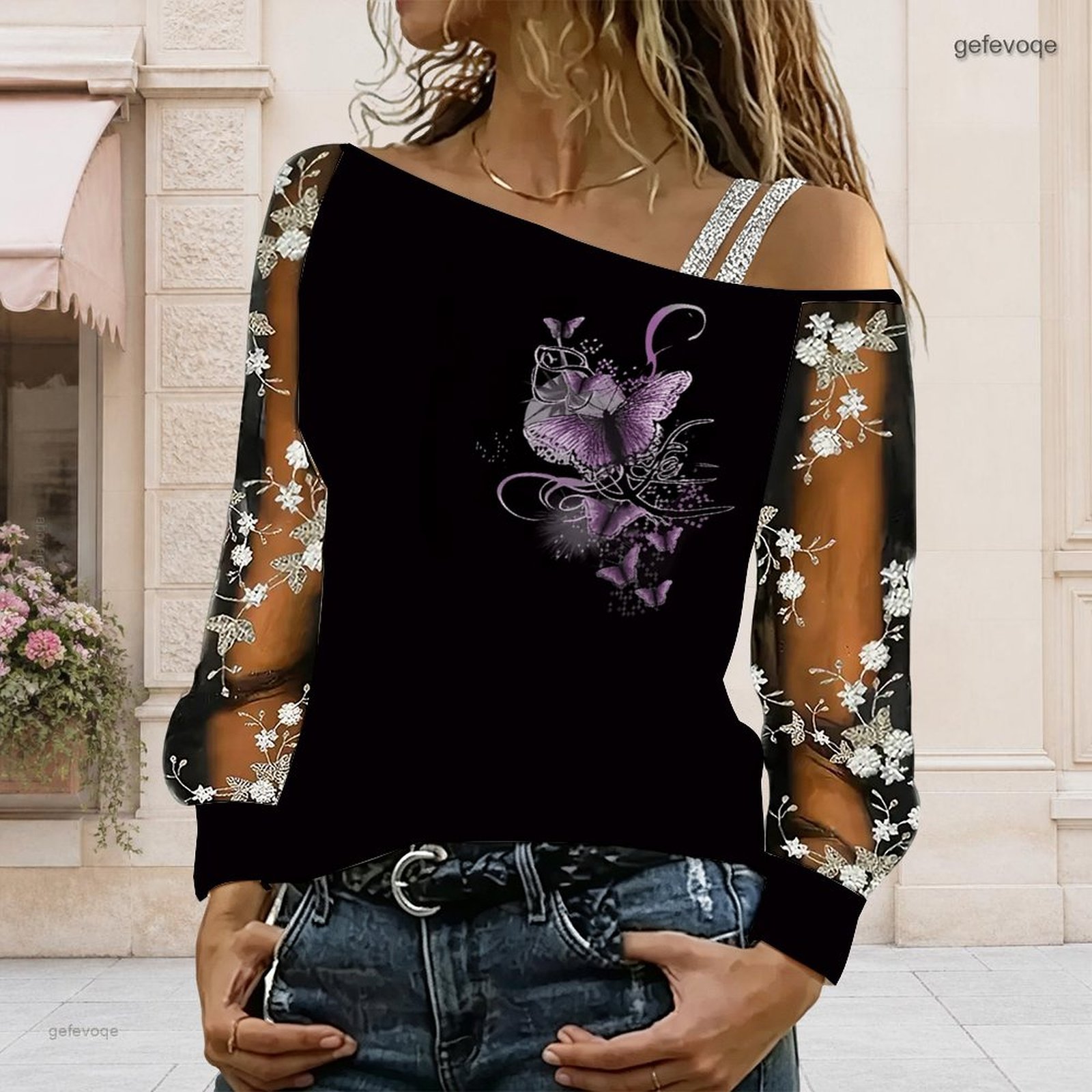 Women Off Shoulder Blouse Asym - Blouse Off Shoulder recension och pris
