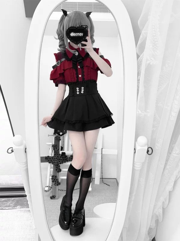Gothic Style Shoulder Bared Sh - Blouse Off Shoulder recension och pris