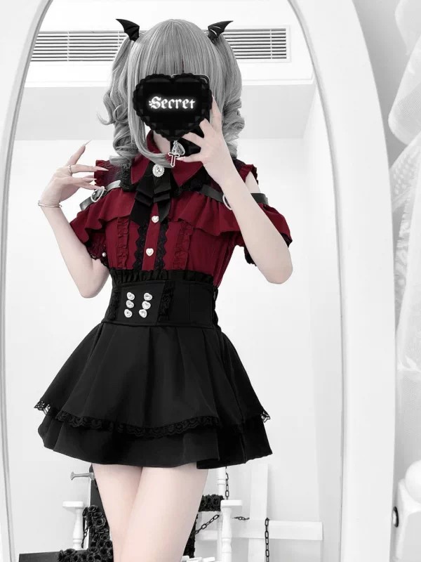 Gothic Style Shoulder Bared Sh - Blouse Off Shoulder recension och pris