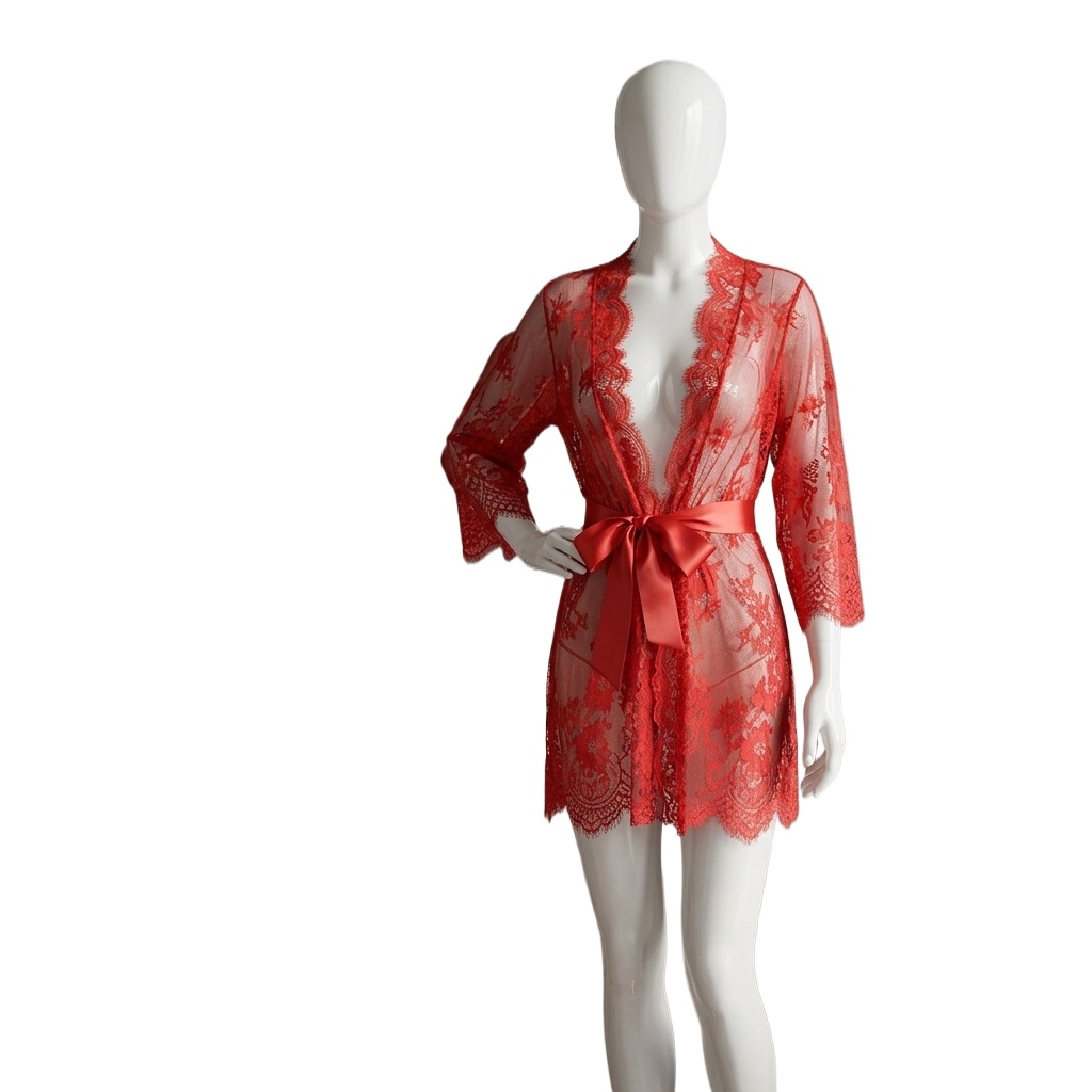 Women's Sheer Floral Lace Ling - Kimono Sheer Floral recension och pris
