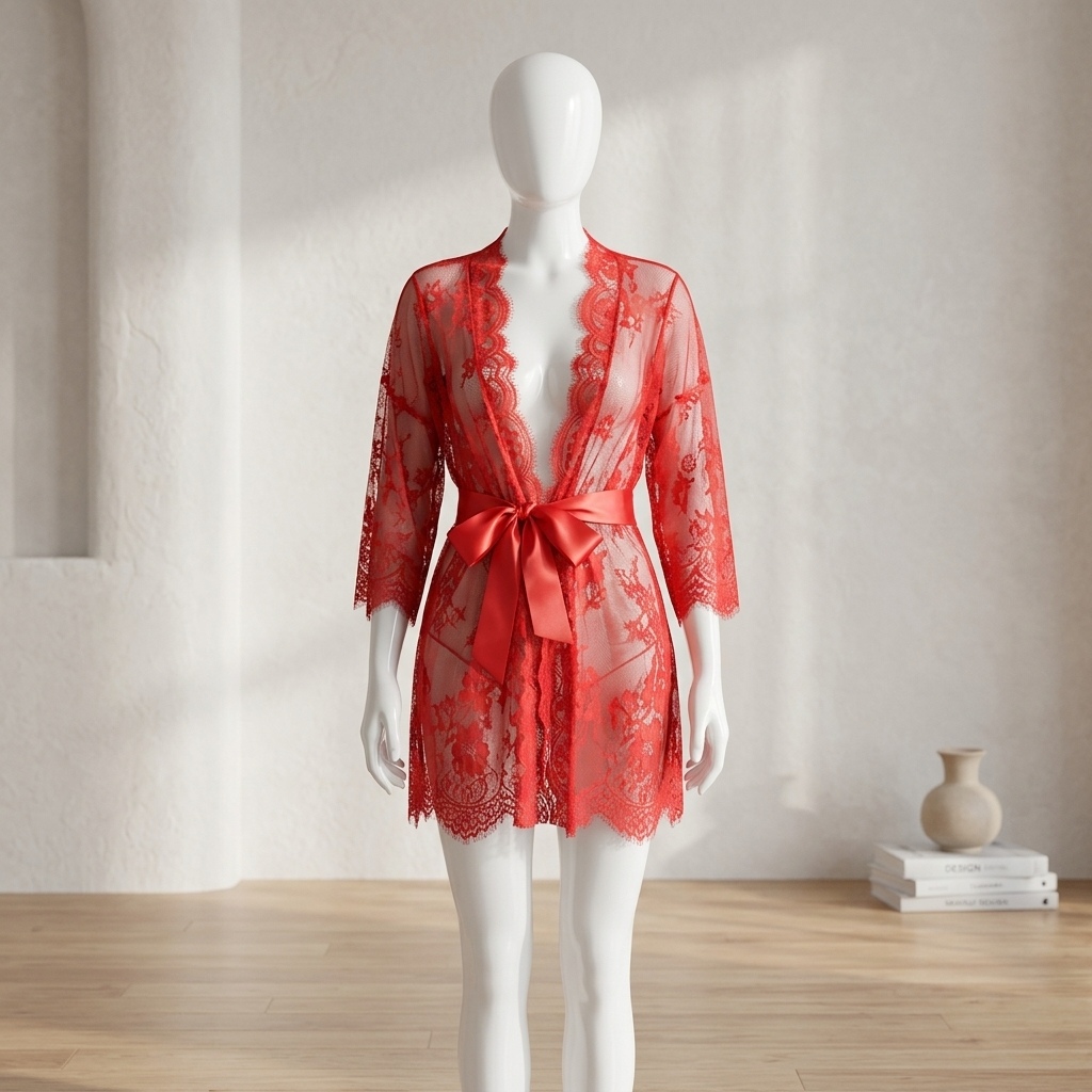 Women's Sheer Floral Lace Ling - Kimono Sheer Floral recension och pris